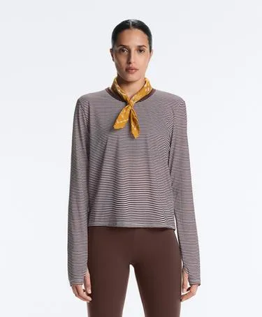 Лонгслив в полоску из высокотехнологичной ткани- Заказать в России