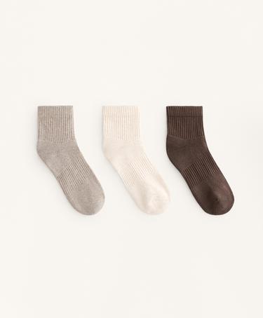 3 пары коротких носков из ткани с хлопком- Заказать в России