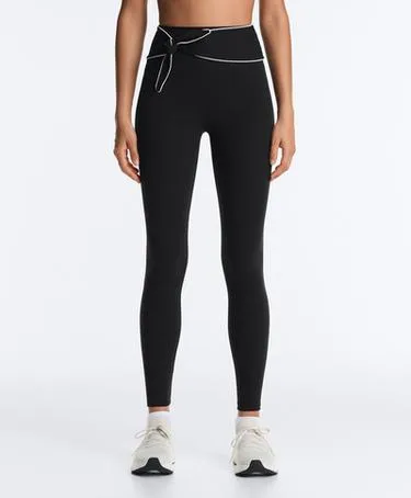 Леггинсы с высокой талией до щиколотки с бантом- Заказать в России