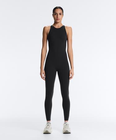 OYSHO Длинный компрессионный комбинезон с галстуком на шее купить с доставкой.