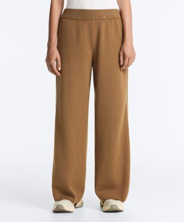 STRAIGHT-LEG TROUSERS WITH SIDE KNIT STRUCTURE- Заказать в России
