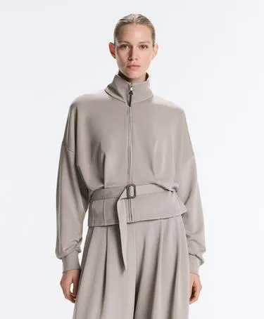 Пиджак с поясом-корсетом из мягкого модала- Заказать в России