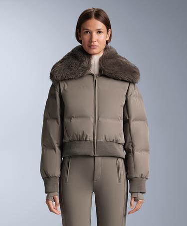 OYSHO Пуховик MINARDI PIUME SKI, водонепроницаемый, 80% пуха и 20% перьев