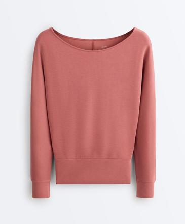 OYSHO Толстовка с вырезом «лодочка» из мягкого модала