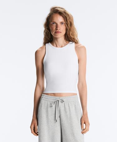 OYSHO Лонгслив из рубчатого модального микса купить с доставкой.