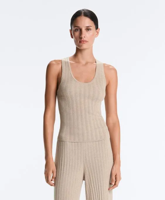 Топ облегающий вязаный Rib- Заказать в России