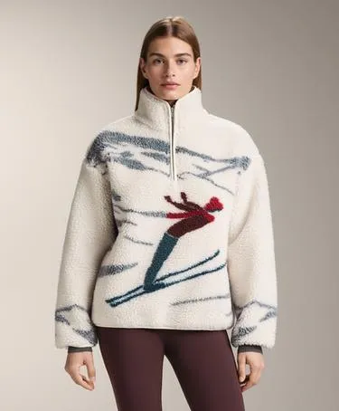 Полуприлегающая куртка из искусственного меха с молнией- Заказать в России