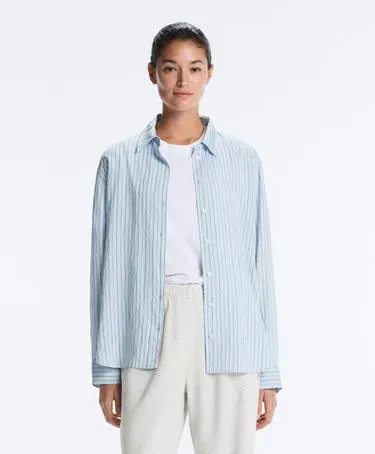 Регулярная рубашка в полоску- Заказать в России