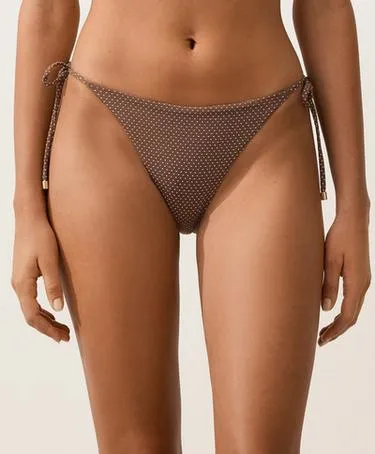 OYSHO Полуоткрытые плавки бикини в мелкий горошек