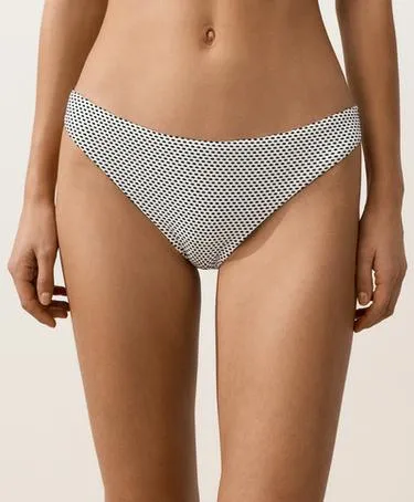 Классические плавки бикини с жаккардовым узором в горошек- Заказать в России