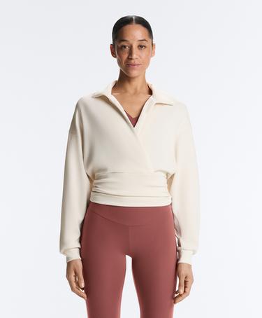 OYSHO Толстовка на запах с воротником поло из модала купить с доставкой.