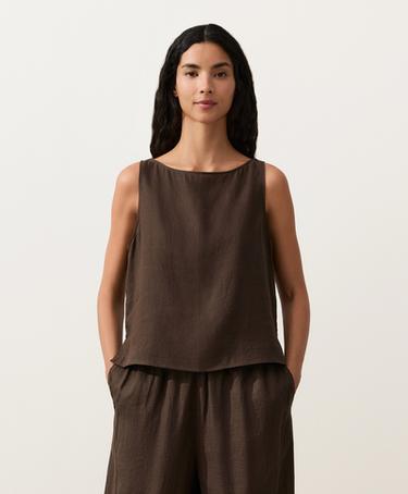 OYSHO Квадратный топ из 100%-го льна