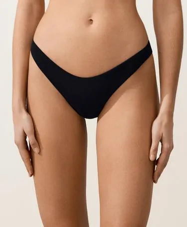 Плавки бикини бразильяно U-образной формы из ткани пике