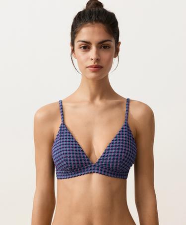 OYSHO Топ бикини в клетку виши