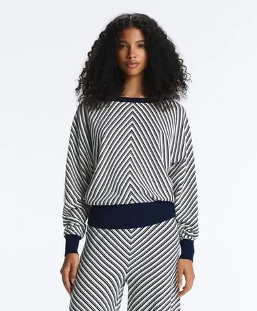 Свитер в диагональную полоску- Заказать в России