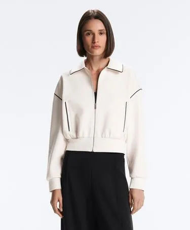 Куртка с отделкой под неопрен- Заказать в России