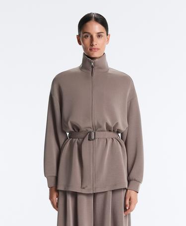 OYSHO Длинная куртка-корсет с поясом из мягкой ткани с модалом