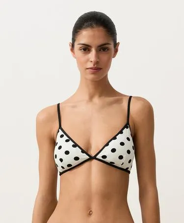 Топ бикини из пике в горошек