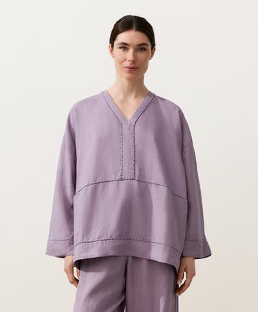 OYSHO Рубашка-кафтан из 100%-го льна купить с доставкой.