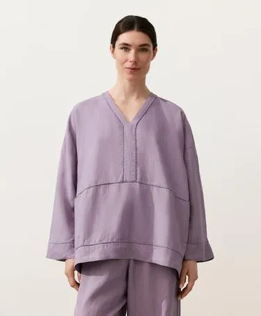 Рубашка-кафтан из 100%-го льна- Заказать в России