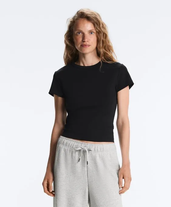 Футболка Rib Fit из смесового хлопка- Заказать в России