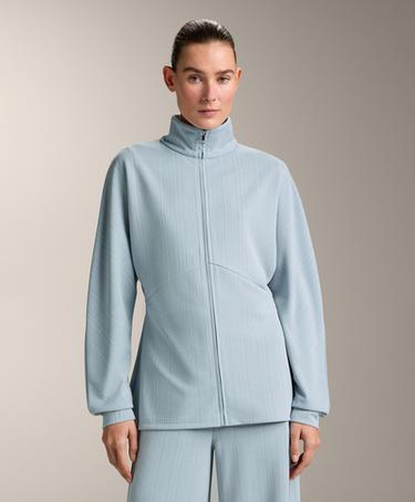 OYSHO Длинная куртка с асимметричной полосой из модала