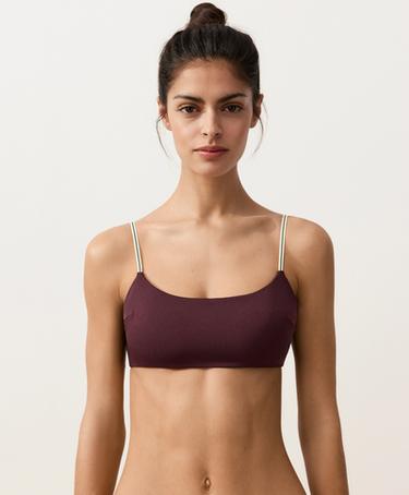 OYSHO Бандо бикини с контрастными бретелями купить с доставкой.