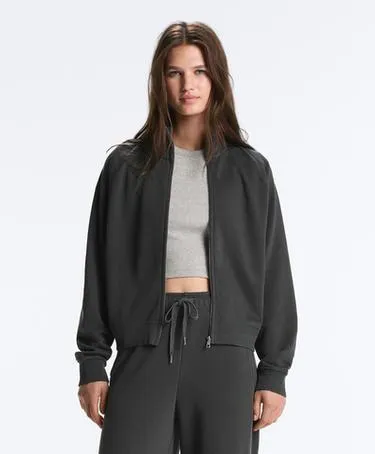 Куртка из мягкой ткани с круглым воротом- Заказать в России