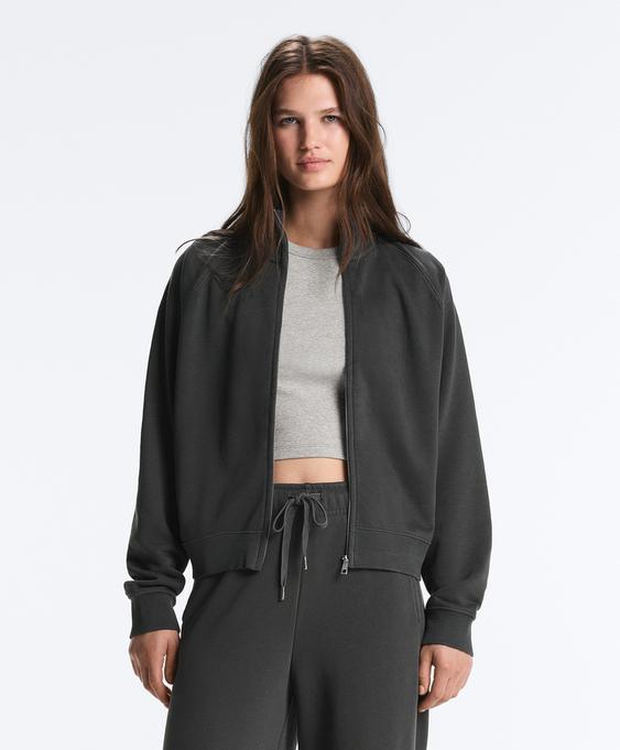 OYSHO Куртка из мягкой ткани с круглым воротом