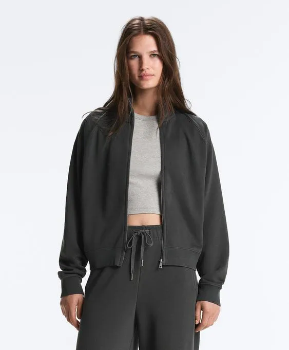 Куртка из мягкой ткани с круглым воротом- Заказать в России