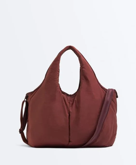 Contrast trim shopper bag