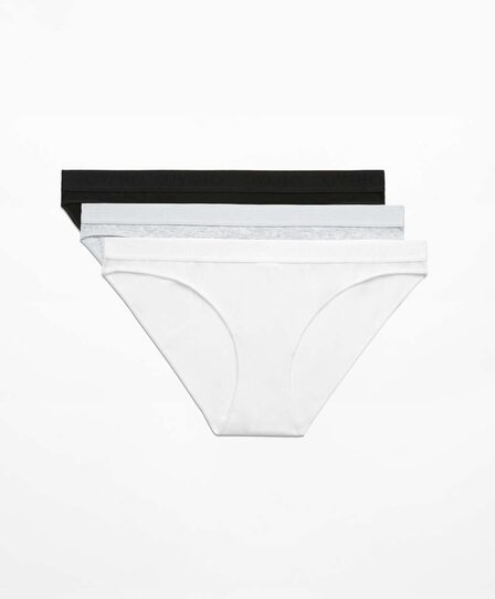 OYSHO 3 классических трусов из комфортного смесового хлопка с логотипом