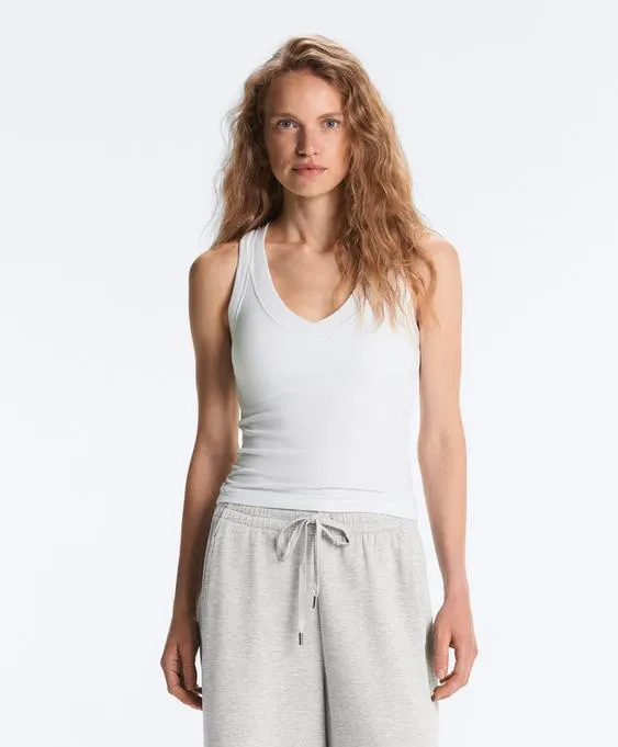 Tank top в рубчик из смесового модала- Заказать в России