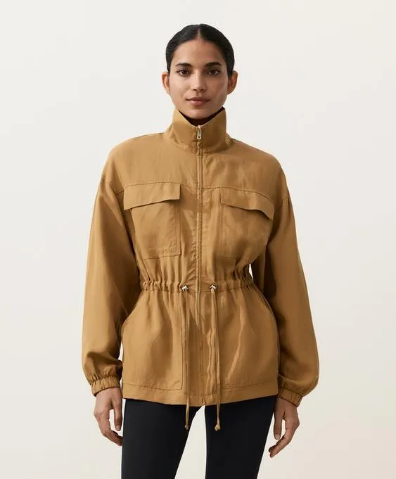 Куртка с присборенной талией из смеси лиоцелла и 24% льна- Заказать в России