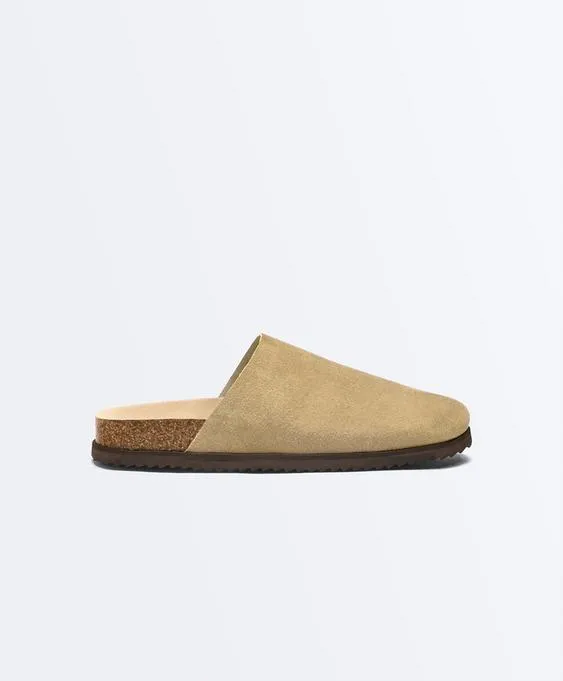 Замшевые сабо