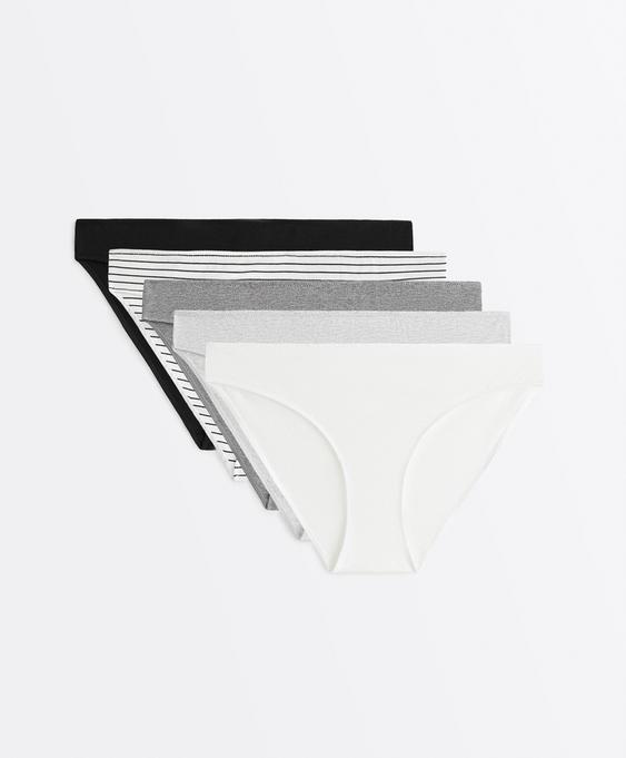 OYSHO 5 классических трусов RIB из смесового хлопка