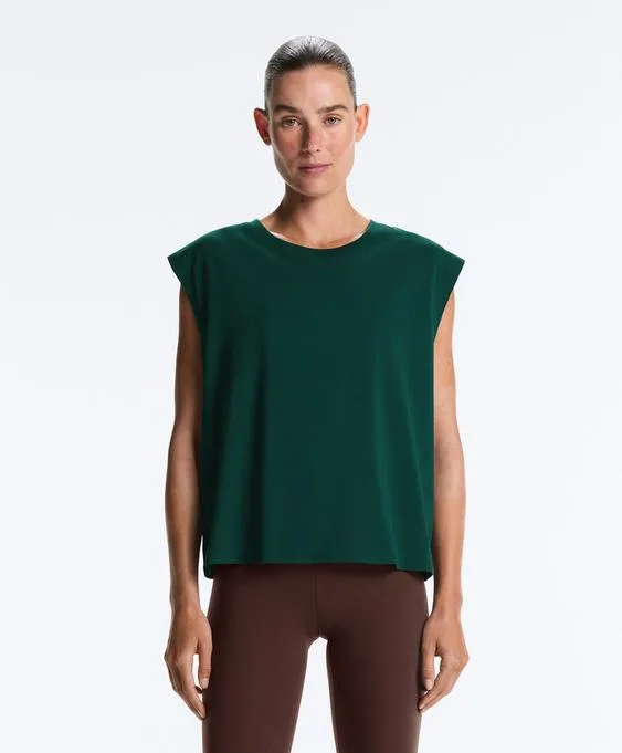 Топ без рукавов из смесового хлопка