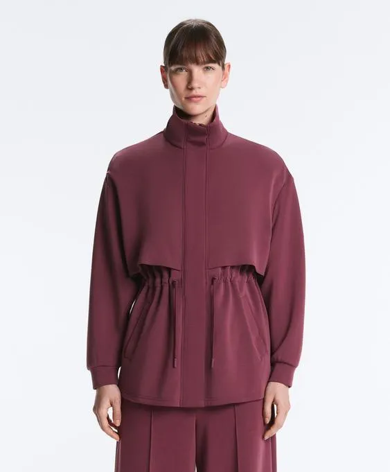 Длинная куртка с карманами из мягкой ткани с модалом