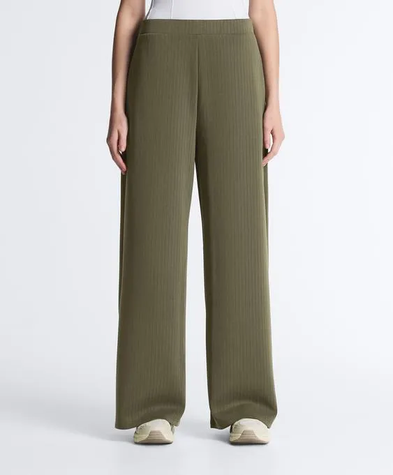 Прямые брюки в полоску из модала с мягкой на ощупь тканью- Заказать в России