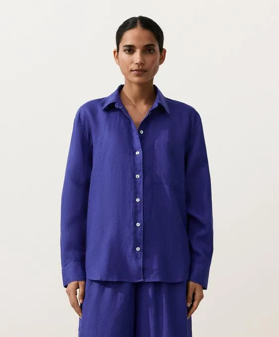 Рубашка свободного кроя из 100%-го льна- Заказать в России