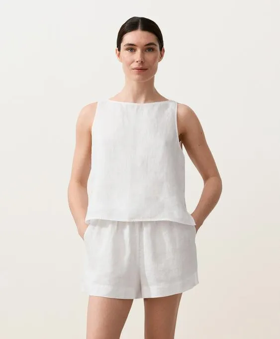 Квадратный топ из 100%-го льна- Заказать в России