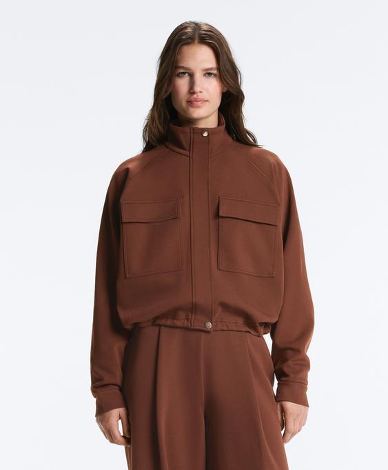 OYSHO Куртка пике с карманами из хлопка купить с доставкой.