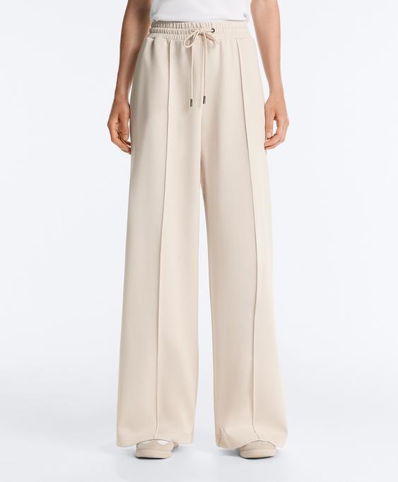 OYSHO Прямые брюки пике с рельефным швом из хлопка купить с доставкой.