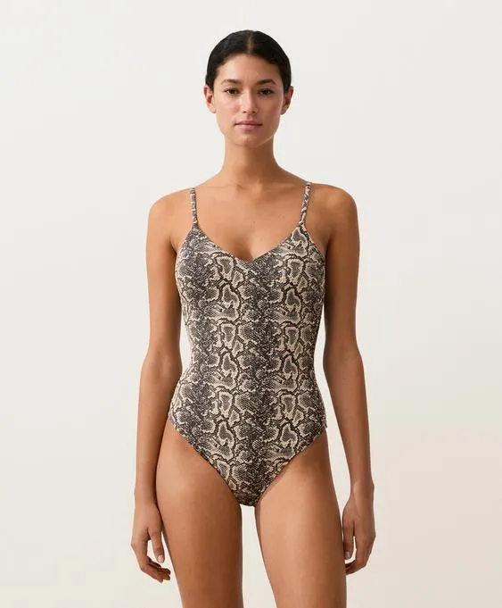 Купальник со змеиным принтом- Заказать в России