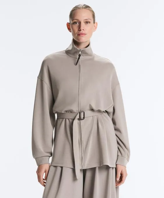 OYSHO Длинная куртка-корсет с поясом из мягкой ткани с модалом