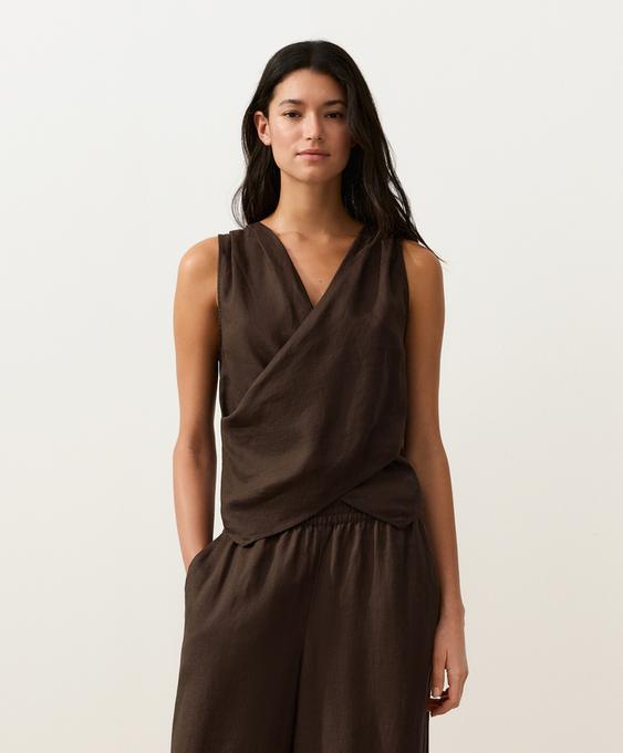 OYSHO TOP на запах из 100%-го льна