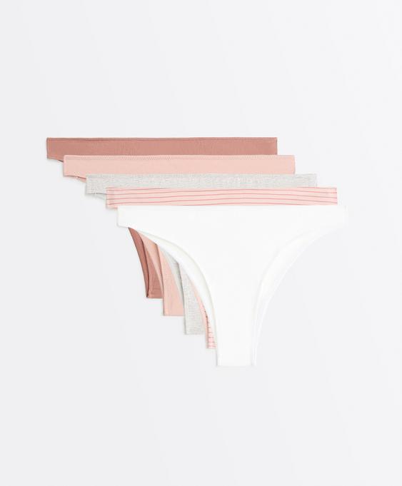 OYSHO 5 трусов бразильяна из смесового хлопка