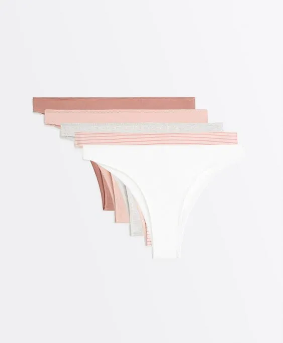 5 трусов бразильяна из смесового хлопка