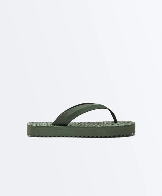 OYSHO TEXTURED PLATFORM BEACH SANDAL