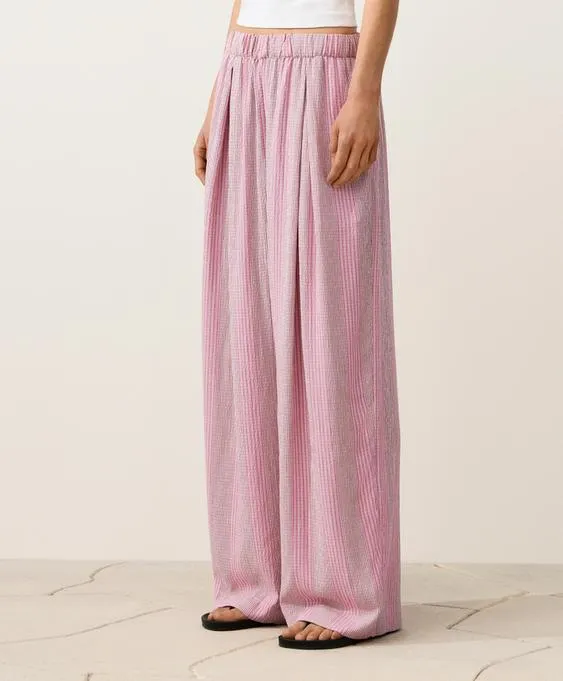 Прямые брюки в полоску- Заказать в России